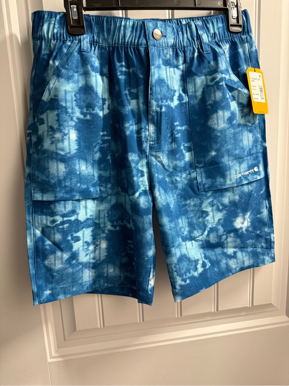 Carhartt Kids Blue Tie-Dye Utility Shorts